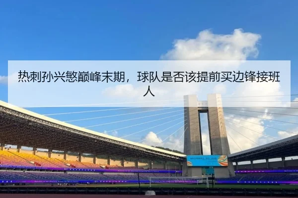热刺孙兴慜巅峰末期，球队是否该提前买边锋接班人
